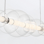 Подвесной светильник линейный с прозрачными стеклянными шарами разного диаметра Eurofase варинант исполнения - 8 | Loft Concept в Новосибирске