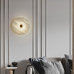 Бра в форме диска из натурального камня с декоративным центральным элеменом Cryptocrystalline Stone варинант исполнения - 4 | Loft Concept в Новосибирске