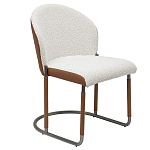 Стул мягкий с обивкой из рогожки и экокожи Contrasting Performance варинант исполнения - 1 | Loft Concept в Новосибирске