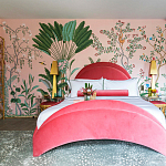 Обои ручная роспись Amazonia Florence Pink dyed silk варинант исполнения - 3 | Loft Concept в Новосибирске