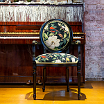 Стул с подлокотниками из натурального бука с изображением птиц и цветов Blooming Birds варинант исполнения - 2 | Loft Concept в Новосибирске