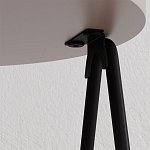 Стол приставной с 2-мя круглыми бежево-серыми столешницами ESSEL LIGHT MOCHA варинант исполнения - 1 | Loft Concept в Новосибирске