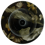 Круглая подставка под благовония из эпоксидной смолы с цветами черная Epoxy Resin Flowers Incense Stand Black варинант исполнения - 1 | Loft Concept в Новосибирске