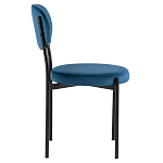 Стул с круглым сиденьем на металлическом основании ALFIE CHAIR Blue варинант исполнения - 5 | Loft Concept в Новосибирске