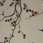 Обои ручная роспись Cherry Tree Special Colourway on Icefield dyed silk варинант исполнения - 1 | Loft Concept в Новосибирске