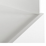 Стеллаж книжный белый с 3-мя открытыми полками и дверкой Strict Lines варинант исполнения - 3 | Loft Concept в Новосибирске