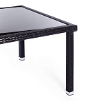 Обеденный комплект из искуственного ротанга Vintara черный варинант исполнения - 10 | Loft Concept в Новосибирске