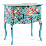 Комод с росписью Розовый фламинго L.XV CHEST OF DRAWERS Flowers with Flamingo варинант исполнения - 1 | Loft Concept в Новосибирске