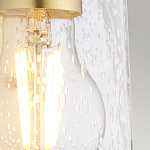 Бра цвета латунь с прозрачным цилиндрическим плафоном из пузырчатого стекла Kichler варинант исполнения - 4 | Loft Concept в Новосибирске