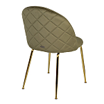 Стул велюровый хаки на золотистых металлических ножках Vendramin Chair варинант исполнения - 3 | Loft Concept в Новосибирске