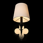 Бра с белым текстильным абажуром и декоративным основанием в виде четырехлистника с зеркальной вставкой Vitorino варинант исполнения - 11 | Loft Concept в Новосибирске