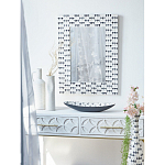 Прямоугольное зеркало с инкрустацией раковинами устриц Mother оf Pearl Facets варинант исполнения - 5 | Loft Concept в Новосибирске