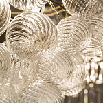 Люстра подвесная с рифлёными стеклянными шарами в форме воздушного облака Berries Chandelier варинант исполнения - 5 | Loft Concept в Новосибирске