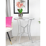 Столик приставной с круглой столешницей на серебристом основании Scenical Table варинант исполнения - 4 | Loft Concept в Новосибирске