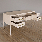 Большой Рабочий стол Primo с 5 выдвижными ящиками Светлый дуб варинант исполнения - 6 | Loft Concept в Новосибирске