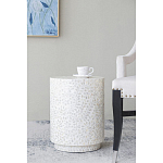 Приставной столик с рисунком из раковин устриц Bone Inlay варинант исполнения - 5 | Loft Concept в Новосибирске