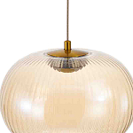 Подвесной светильник с янтарным рифленым стеклянным плафоном Ferm Living варинант исполнения - 4 | Loft Concept в Новосибирске