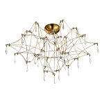 Потолочный светильник с тонкой металлической конструкцией цвета золото Quasar варинант исполнения - 2 | Loft Concept в Новосибирске