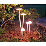 Уличный светильник с пятью матовыми плафонами в форме грибов на высоких изогнутых ножках Mushroom Shape варинант исполнения - 2 | Loft Concept в Новосибирске