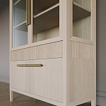 Витрина Primo со стеклянными фасадами и буфетом шпон Светлый дуб варинант исполнения - 6 | Loft Concept в Новосибирске