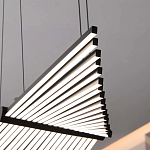 Люстра в виде распахнутых крыльев из тонких металлических планок Flight of Freedom варинант исполнения - 10 | Loft Concept в Новосибирске