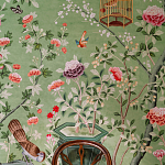 Обои ручная роспись Belvoir Pistachio варинант исполнения - 4 | Loft Concept в Новосибирске