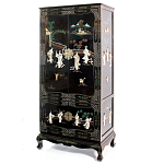 Шкаф черный в китайском стиле  Chinese Cabinet Black варинант исполнения - 4 | Loft Concept в Новосибирске