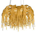 Люстра подвесная круглая с изогнутыми металлическими дугами и ниспадающими цепочками 65 см Atlantis Chain варинант исполнения - 7 | Loft Concept в Новосибирске