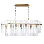 Люстра подвесная овальная со стеклянными трубками Nembus варинант исполнения - 1 | Loft Concept в Новосибирске