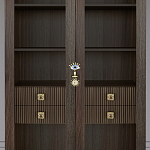 Дизайнерский шкаф витрина Elsa Dreams Walnut с 4-мя ящиками варинант исполнения - 2 | Loft Concept в Новосибирске