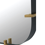 Зеркало настенное в черной металлической раме Mirror Cardinal варинант исполнения - 2 | Loft Concept в Новосибирске