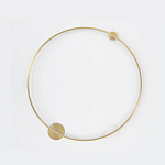 Бра светодиодное круглой формы с рамкой цвета латунь Ring Horizontal варинант исполнения - 1 | Loft Concept в Новосибирске