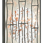 Бра с круглой зеркальной вставкой с эффектом ржавчины Stunning Radiance варинант исполнения - 1 | Loft Concept в Новосибирске