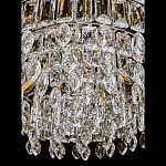 Круглая люстра с хрустальными подвесками на серебряном каркасе Gorgeous Crystal Light варинант исполнения - 7 | Loft Concept в Новосибирске