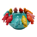 Декоративное дизайнерское блюдо разноцветные попугаи  варинант исполнения - 1 | Loft Concept в Новосибирске