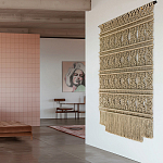 Панно на стену плетеное Макраме бежевый цвет  варинант исполнения - 4 | Loft Concept в Новосибирске