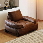 Кресло кожаное с деревянным каркасом Medieval Furniture варинант исполнения - 1 | Loft Concept в Новосибирске