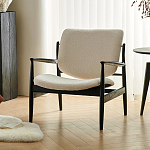 Кресло с каркасом и ножками из древесины и мягкими сиденьем и спинкой Venice варинант исполнения - 3 | Loft Concept в Новосибирске