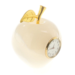 Часы настольные в виде яблока из натурального камня Оникс Stone Clock варинант исполнения - 4 | Loft Concept в Новосибирске