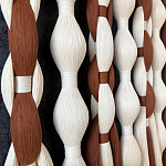 Дизайнерский Декор на стену с кисточками из хлопковых нитей wall panel Thread brushes варинант исполнения - 3 | Loft Concept в Новосибирске