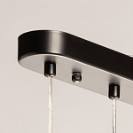 Люстра с 3-мя плафонами волнообразной формы цвета янтарь и 2-мя прозрачными шарообразными плафонами Lucid Rain  варинант исполнения - 10 | Loft Concept в Новосибирске