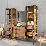 Комод из массива дуба с 3-мя ящиками Tasteful Furniture варинант исполнения - 3 | Loft Concept в Новосибирске