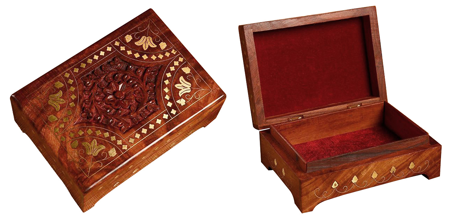Шкатулка Fulari Indian Inlay Box Шкатулка Fulari Indian Inlay Box - Loft-Concept в Новосибирске