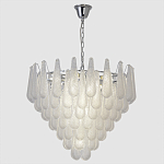Люстра с подвесками из рифленного стекла в форме капель Textured Glass Chandelier варинант исполнения - 9 | Loft Concept в Новосибирске