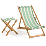 Шезлонг из акации и ткани Argentina варинант исполнения - 7 | Loft Concept в Новосибирске