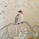 Обои ручная роспись Temple Newsam White Gold gilded silk варинант исполнения - 5 | Loft Concept в Новосибирске