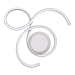 Бра белого цвета с изогнутыми световыми линиями и круглым основанием Luke Lampco Tracer Lamp варинант исполнения - 1 | Loft Concept в Новосибирске