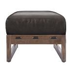 Банкетка Duncan винтажная черная кожа варинант исполнения - 2 | Loft Concept в Новосибирске