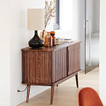 Низкий буфет с 2-мя раздвижными дверцами Toinette Light Cupboard варинант исполнения - 13 | Loft Concept в Новосибирске