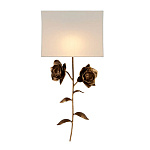 Бра с  каркасом в виде цветков розы и тканевым абажуром Flowers and Fox Roses варинант исполнения - 1 | Loft Concept в Новосибирске
